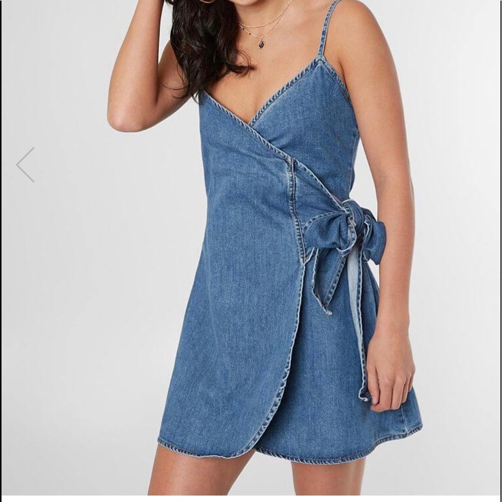 Jean wrap dress
